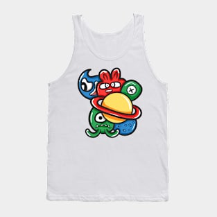 Alien Monster Doodle Tank Top